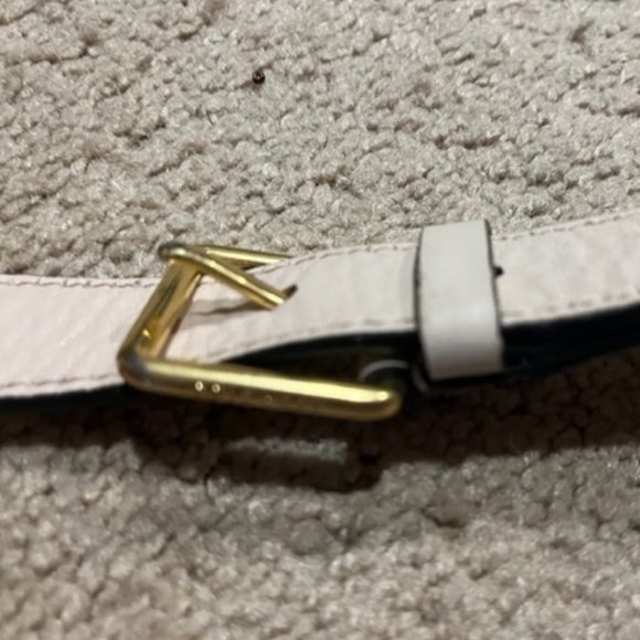 Cole Haan Replacement Bag Strap Lite Pink Leather Gold Toned Push Gate Snap Hook - Picture 9 of 12